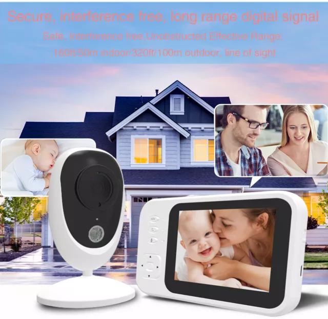 2 Way Talk 2.4G 3.5" Digital Wireless Video Baby Monitor Night Vision Camera