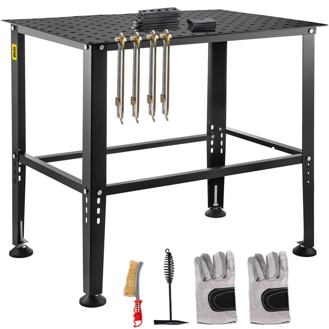VEVOR ADJUSTABLE WELDING Table Steel Frame Garage Work bench 36" x 24