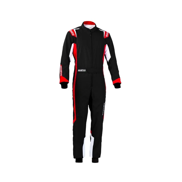 Tuta cartografica bambini Sparco THUNDER MY20 nero/rosso CIK 150
