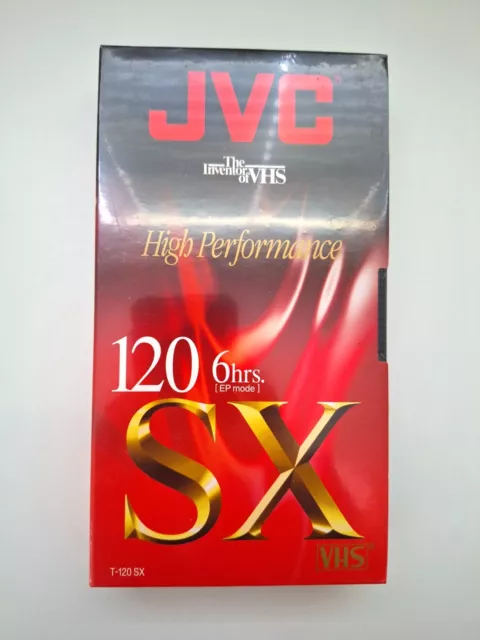 JVC T-120 SX High Performance Blank Video Cassette VHS Tape 6 Hour - NEW SEALED