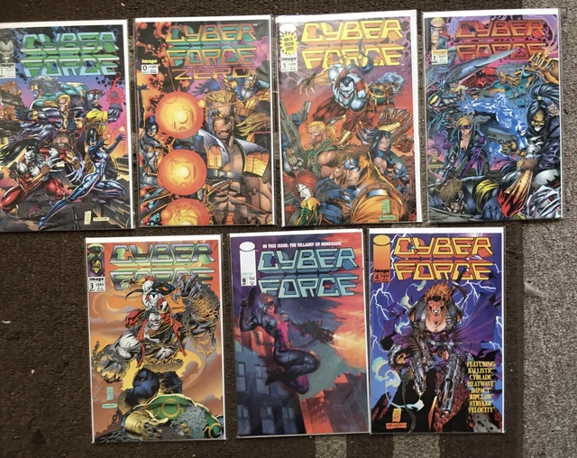 Cyber Force lot of 7  #  0 1 2 3 4 & 6 1993  #1 1992 Marc Silvestri Simonson
