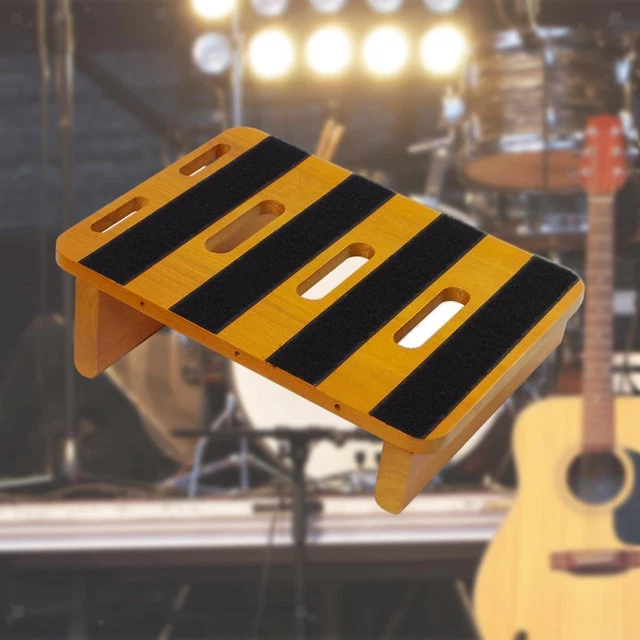 Wood Guitar Pedal Board Bass Stomp Pedals Pedalboard Anti-Slip Hide Cable