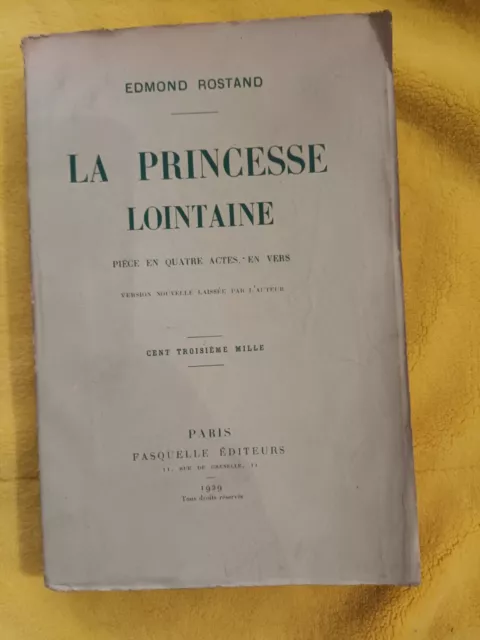 Livre ancien La princesse lointaine par Edmond Rostand, Fasquelle 1929