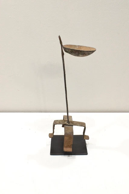 African Metal Oil Lamp Dogon Tribe Mali 4