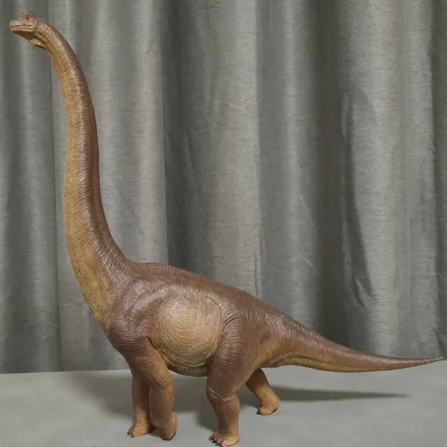 Brachiosaurus Dinosaur Statue PVC Display Animal Model Painted Figure Brown