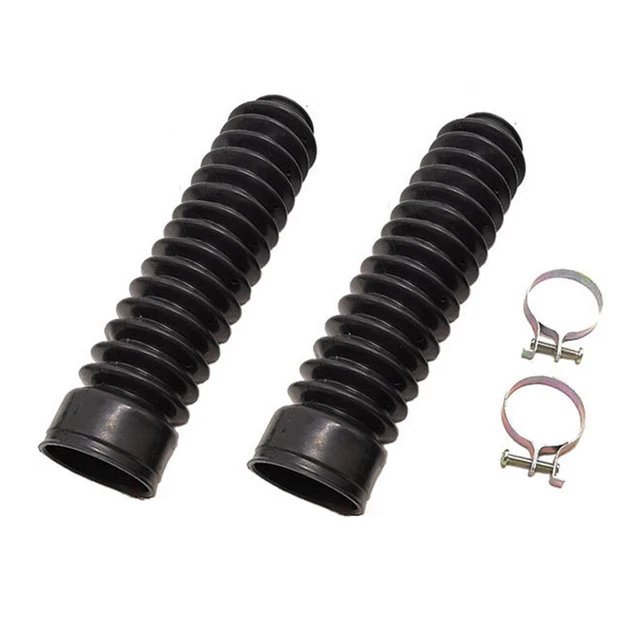 US Motorcycle Rubber Front Fork Cover Gaiters Boots Gators Bike Dust Covers ×2