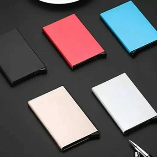 RFID Blocking Slim Money Clip Carbon Fiber Wallet ID Credit Card Holder