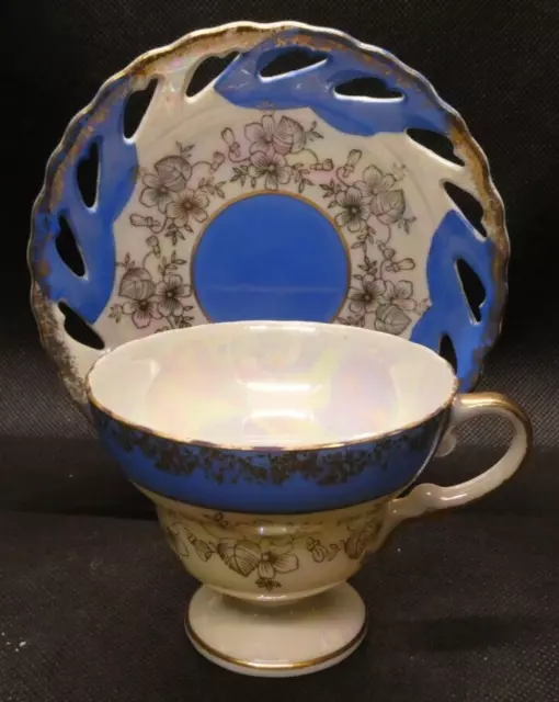 Vintage Lustre Ware Wako Japan (?) Tea Cup and Saucer