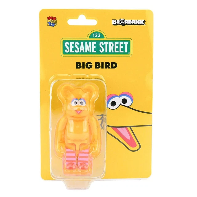 MEDICOM TOY BEARBRICK SESAME STREET BIG BIRD EXCLUSIVE Be@rbrick 100%