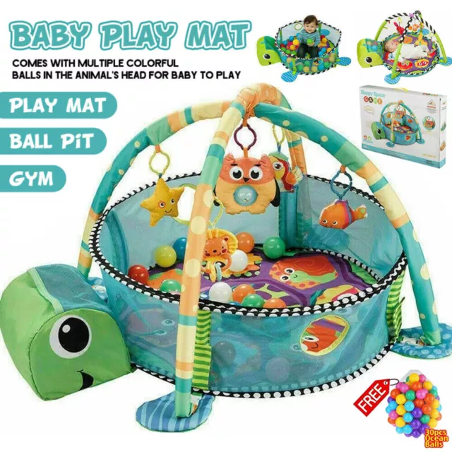 3 in 1 Baby Play Gym Playmat Activity Mat Crawling Floor Mat  W / Balls Toys UK