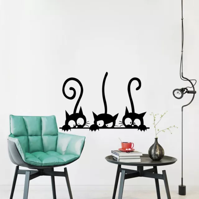 Animals Home Decoration Cute Cats Bedroom Window Glass Vinyl Lovely