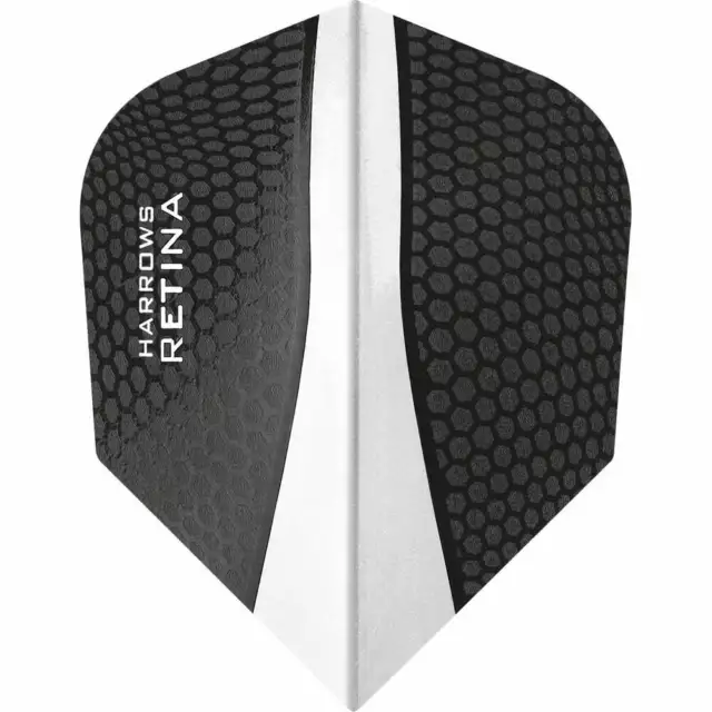 5 Sets (15) Dart Flights Harrows Retina Standard Shape Strong Tough Black Clear