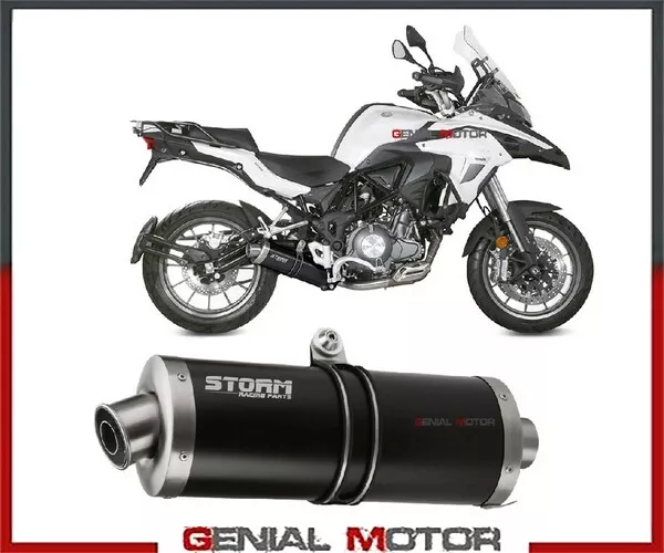 Echappement Storm by Mivv Silencieux Oval noir Benelli Trk 502 2017 > 2019