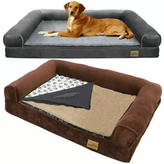 Heavy Duty Waterproof Pet Dog Bed Sofa Couch Cushion Lounger w/ Removable Cover