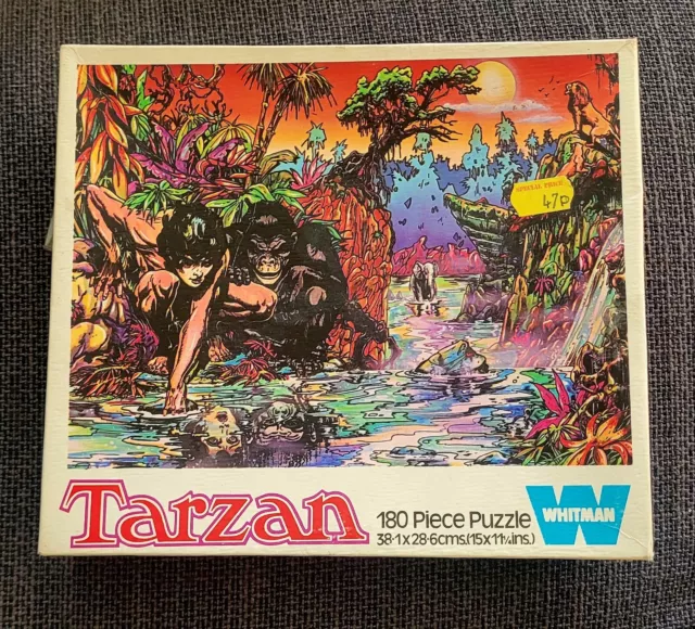 Vintage TARZAN - Whitman Puzzle 1975 Edgar Rice Burroughs 180 Pieces #7716 15×11