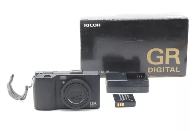 【N MINT in Box】 Ricoh GR Digital IV 4 10.4MP Black Compact Digital Camera JAPAN