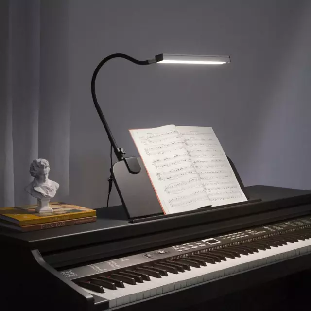 LED Grand Piano Lamp - Portable Piano Light with Clip-On Music Stand Light,Alumi 2