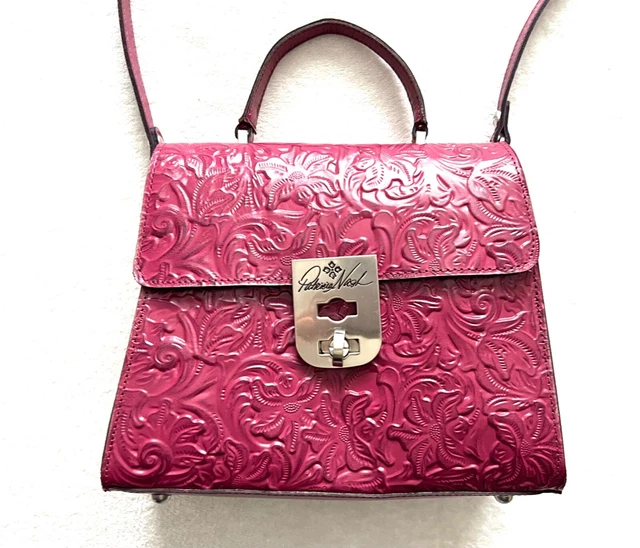 NWOT Patricia Nash Magenta Leather Tooled Crossbody Handbag Top Handle NWOT Patricia Nash Magenta Leather Tooled Crossbody Handbag Top Handle