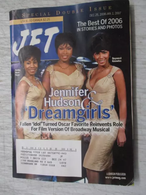 Jet Magazine Dec 25, 2006 Jan 1, 2007 Jennifer Hudson Beyonce Knowles Dreamgirls