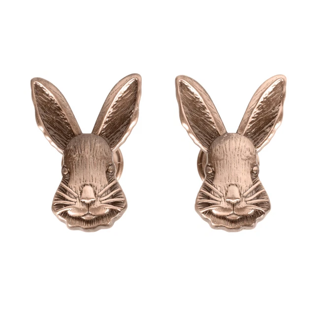 2 Pcs Rabbit Drawer Knobs Wardrobe Closet Dresser Cupboard Furniture