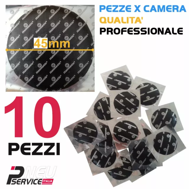 PEZZE TOPPE RATTOPPI PER RIPARAZIONE CAMERA E TUBELESS DIAMETRO 45 mm (10PZ)