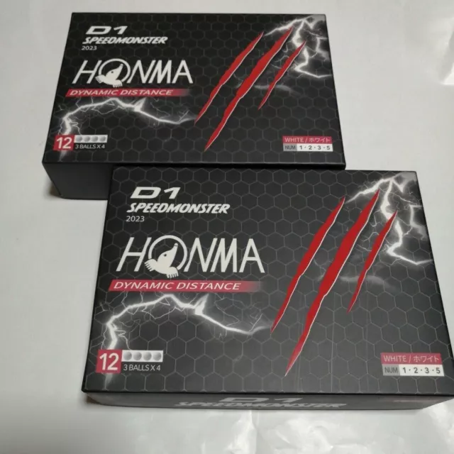 HONMA Golf Ball D1 Speed ​​Monster White 2 dozen Dynamic Distance Free...