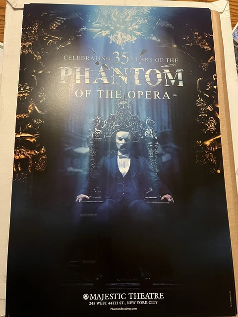 PHANTOM OF THE Opera 35th Anniversary- Window Card-Webber- Rare