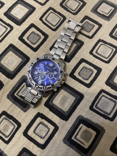 Orologio Uomo RORIOS Cronografo In Acciaio: Impermeabile Con Fasi Lunari E Calendario