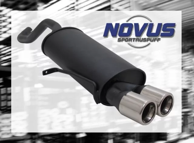 NOVUS Sportauspuff Gruppe N ESD 2x 76mm rund für RENAULT CLIO 3 BR0 / CR0