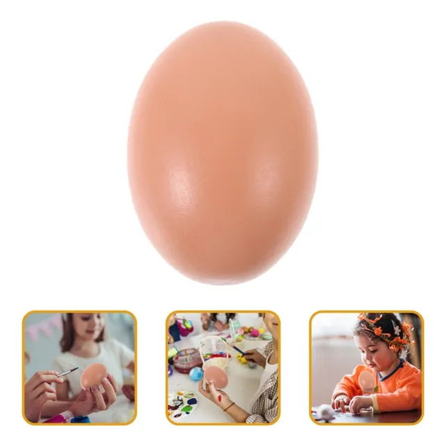 Fake Chicken Eggs 10pcs Wooden Unpainted Toy