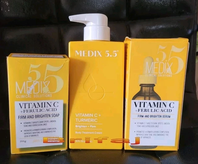 MEDIX 5.5 VITAMIN C Lotion +Serum + Face Cream 3 In1 £65.00 PicClick UK