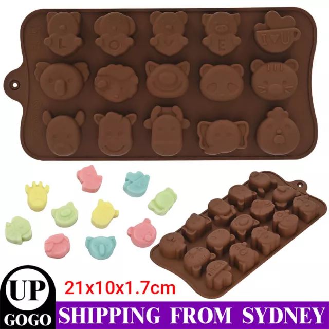 Animal Silicone Chocolate Mould Cake Ice Tray Jelly Candy Cookie Baking Moulds
