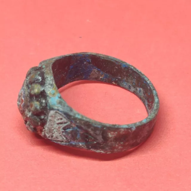 Ancient Roman Bronze Ring Medieval Vintage Authentic Artifact Museum Quality 3