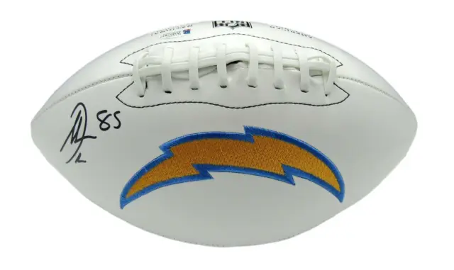 Antonio Gates Signed/Autographed San Diego Chargers Logo Football Beckett 158681