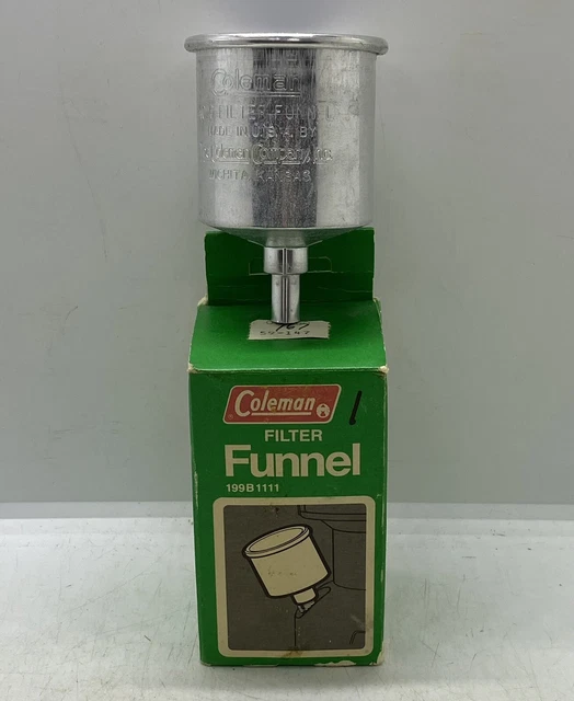 VINTAGE COLEMAN OIL Lantern Aluminum Filter Funnel No.0 U.S.A. With