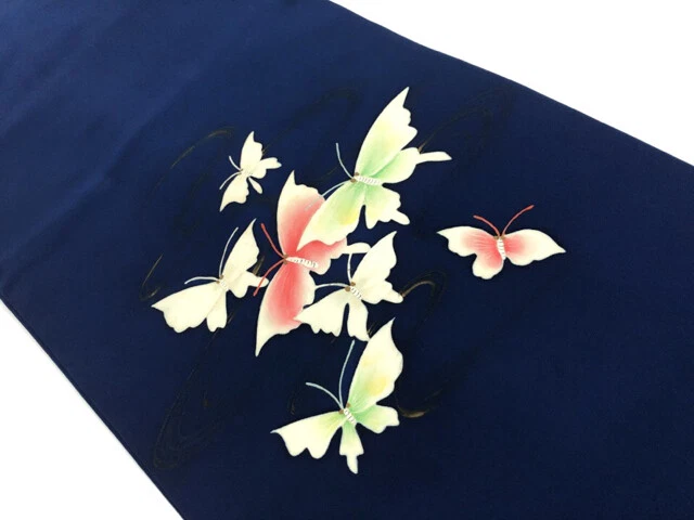 6203553: Japanese Kimono / Vintage Nagoya Obi / Shioze / Butterfly & Stream