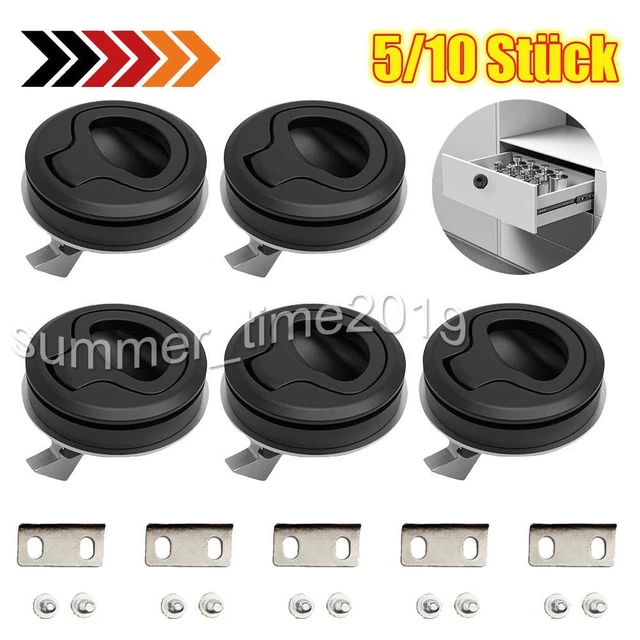 Klappenschloss Serviceklappe 10x Pull Lock Schlösser – Verriegelung Für Möbel, Schubladen & Camper (61mm, Hawe) 10x Verriegelung Für Schubladen