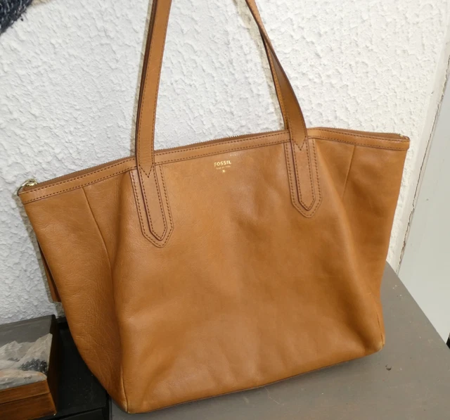 Sac Cabas Tentazione Due En Cuir Marron - Porté épaule, Fabrication Italienne, Occasion