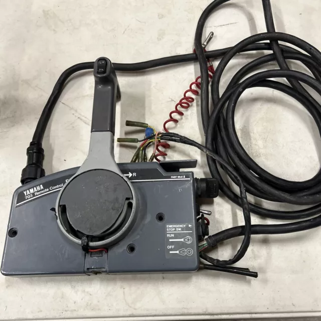M2 Yamaha OEM Side Mount 703 Remote Control Box PUSH Open Throttle & Trim Switch