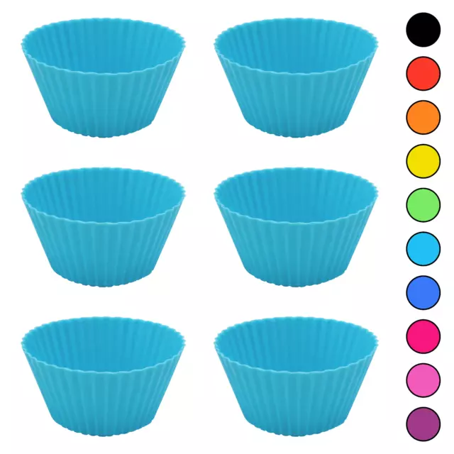 🧁 6x Silikon Muffinformen BPA-Frei Cupcake Backformen Muffinförmchen Muffin 🧁