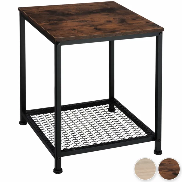 Beistelltisch aus Holz und Metall Couchtisch Sofatisch Tisch Industrial schwarz
