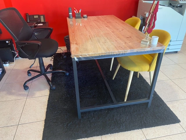 TABLE A MANGER bois metal maisons du monde EUR 100,00 - PicClick FR