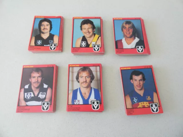 1982 Vfl Scanlens Cards- Select Your Player From The Drop Down Menu