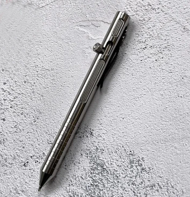 TC4 Titanium Alloy Bolt Tactical Pen EDC Business Write Pen Sign Pen w/Clip