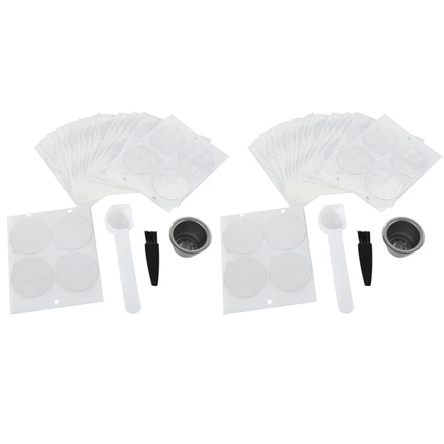 2 Capsule 200 Guarnizioni Acciaio Inox Ricaricabile Caffè WiedX9S1