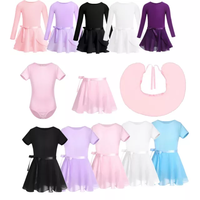 Kids Toddler Girls Gymnastics Leotard Ballet Skirt Tutu Dress Dancewear Costume