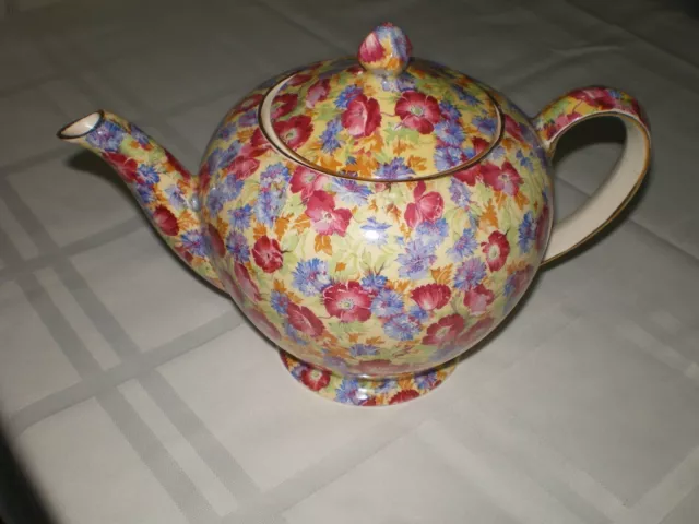 RARE Vtg Royal Winton Grimwades Chintz 4 Cup ROYALTY 9" x 5.5" Albans Teapot Pot