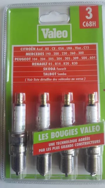 4 bougies allumage  VALEO C68H  PEUGEOT 305