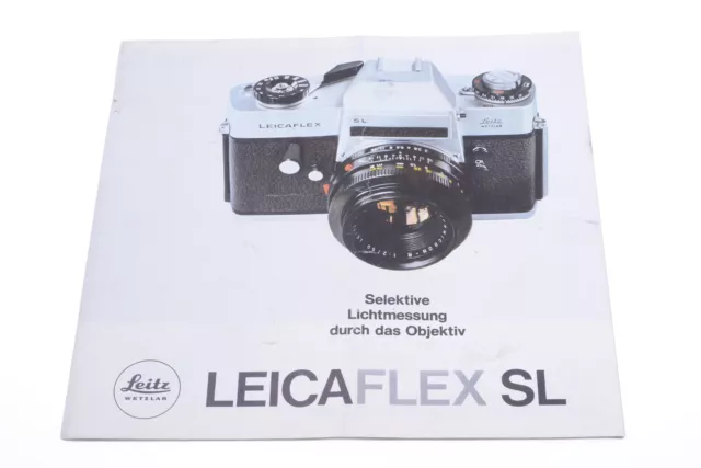 ✅ Leica Leicaflex Sl Camera Original Product Guide Brochure German 124