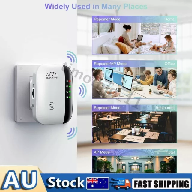 NEW 300Mbps Wifi Extender Repeater Range Booster AP Router Wireless-N 802.11